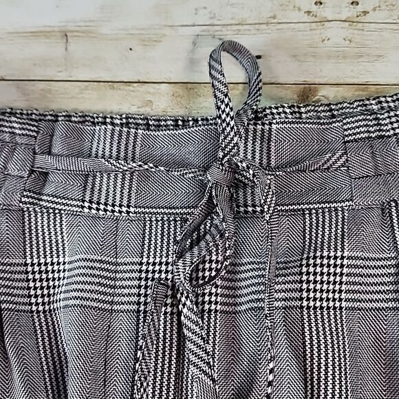 NEW NWT Charlie Paige Women's Pull-On Elastic Drawstring Waist Plaid Pants Sm Lg - Picture 9 of 11